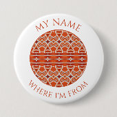 Schaltfläche "GINGERBREAD Round Name Tag Button" Button (Vorderseite)