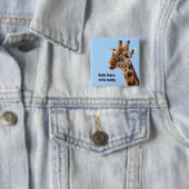 Schaltfläche Giraffe Portrait mit anpassbarem Text Button (Beispiel)