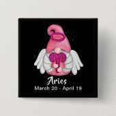 Schaltfläche "Gnome Aries Astrology Signature Ange Button (Vorderseite)