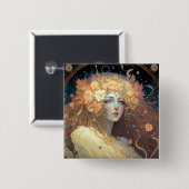 Schaltfläche "Goddess Fantasy Art" Button (Vorne & Hinten)