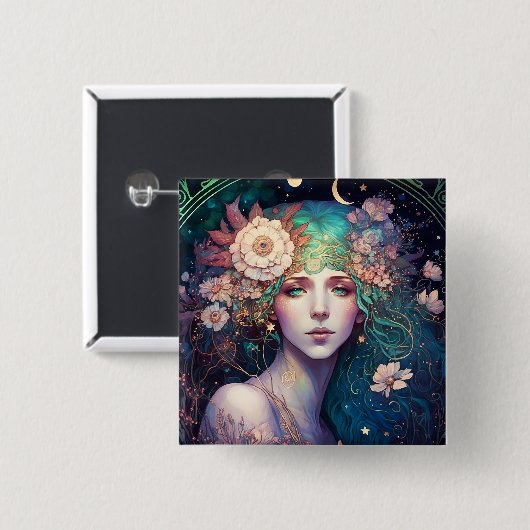 Schaltfläche "Goddess Fantasy Art" Button (Vorne & Hinten)