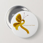 Schaltfläche "Gold Awareness Ribbon Butterfly" Button (Vorne & Hinten)