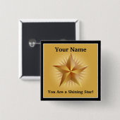Schaltfläche "Gold Shining Star Custom" Button (Vorne & Hinten)