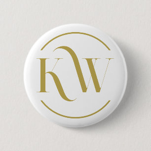 Schaltfläche "Gold und Weiße benutzerdefinierte In Button