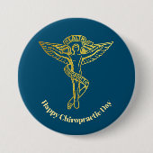 Schaltfläche "Goldene Chiropraktische Kontur" Button (Vorderseite)