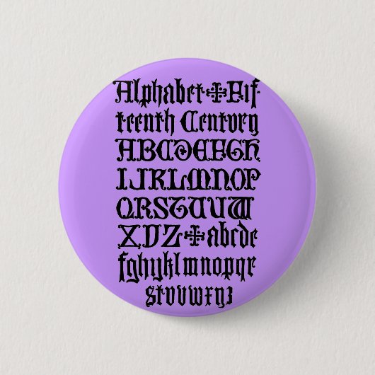 Schaltfläche "Gotische Buchstaben" Button (Vorderseite)