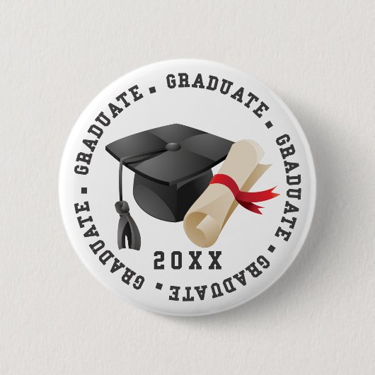 Schaltfläche Grad Hat und Grad Button (Vorderseite)