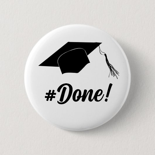 Schaltfläche "Graduierungsparty" mit schwarzem Abs Button (Vorderseite)
