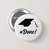 Schaltfläche "Graduierungsparty" mit schwarzem Abs Button (Vorne & Hinten)