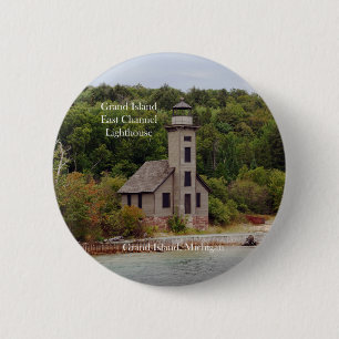 Schaltfläche "Grand Island East Channel Lighthouse Button
