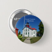 Schaltfläche "Grand Traverse Lighthouse" Button (Vorne & Hinten)