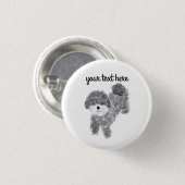 Schaltfläche "Gray Poodle #1" Button (Vorne & Hinten)