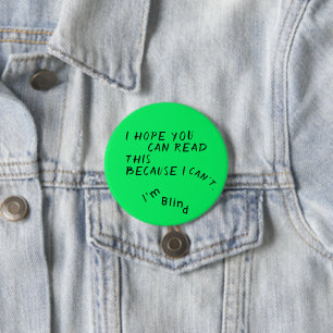 Schaltfläche "Green Black Joke Eye Doctor" Button