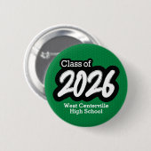 Schaltfläche "Green Bold Brush Class" (2026) Button (Vorne & Hinten)