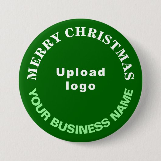 Schaltfläche "Green Christmas Business Round" Button (Vorderseite)