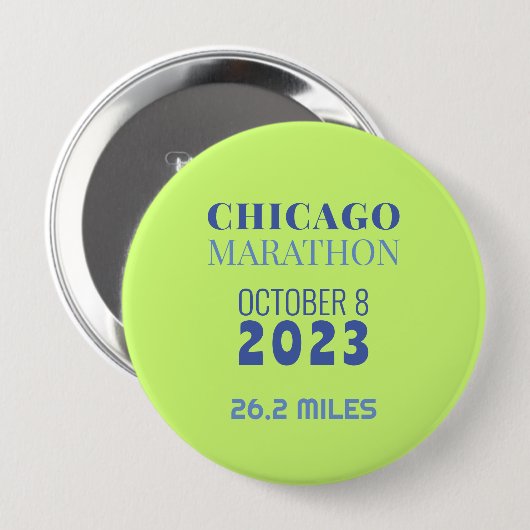 Schaltfläche "Green Custom Text" von Chicago Marat Button (Vorne & Hinten)