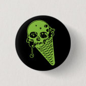 Schaltfläche "Green Giison Ice Creme Cone" Button (Vorderseite)