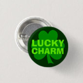 Schaltfläche "Green Lucky Charm" für das Kleeblatt Button (Vorne & Hinten)