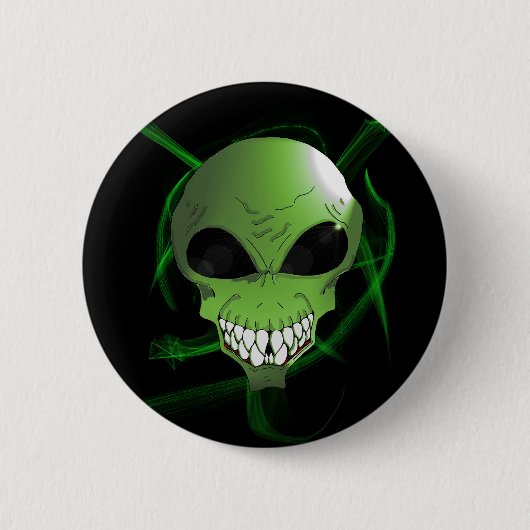 Schaltfläche "Grüne Alien" Button (Vorderseite)