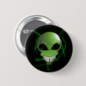Schaltfläche "Grüne Alien" Button (Vorne & Hinten)