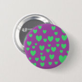 Schaltfläche "Grüne Herzen" Button (Vorne & Hinten)