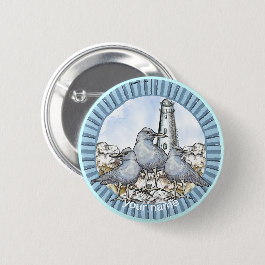Schaltfläche "Gulls Guide Lighthouse" Button (Vorne & Hinten)