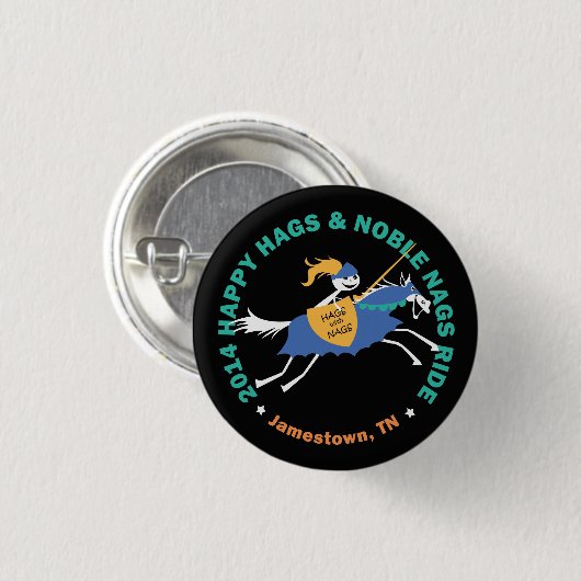 Schaltfläche "Hags with Nags First Ride 2014" Button (Vorne & Hinten)