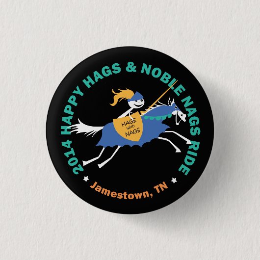 Schaltfläche "Hags with Nags First Ride 2014" Button (Vorderseite)