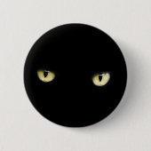 Schaltfläche Halloween Black Cat Eyes Button (Vorderseite)