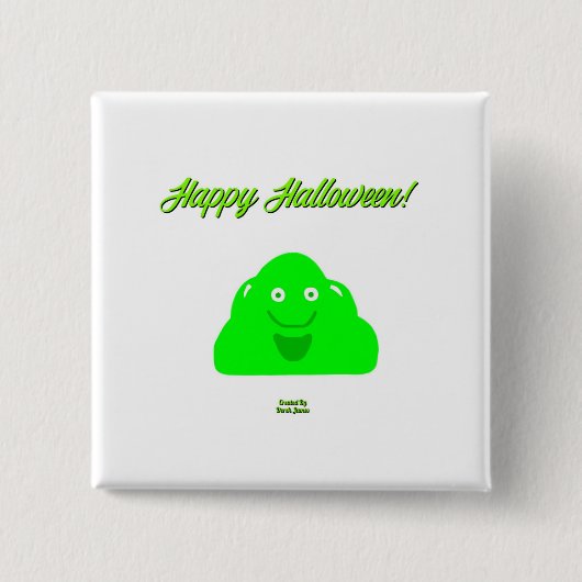 Schaltfläche Halloween Block 2 Inch Square Button (Vorderseite)