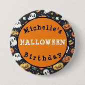 Schaltfläche Halloween Pumpkin & Ghost Button (Vorderseite)