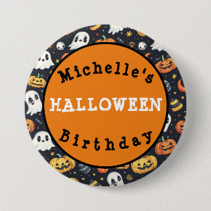 Schaltfläche Halloween Pumpkin & Ghost Button