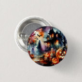 Schaltfläche Halloween Watercolor Button (Vorne & Hinten)