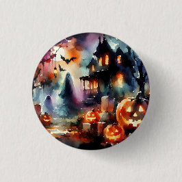 Schaltfläche Halloween Watercolor Button