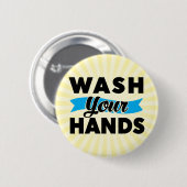 Schaltfläche Hände waschen Button (Vorne & Hinten)