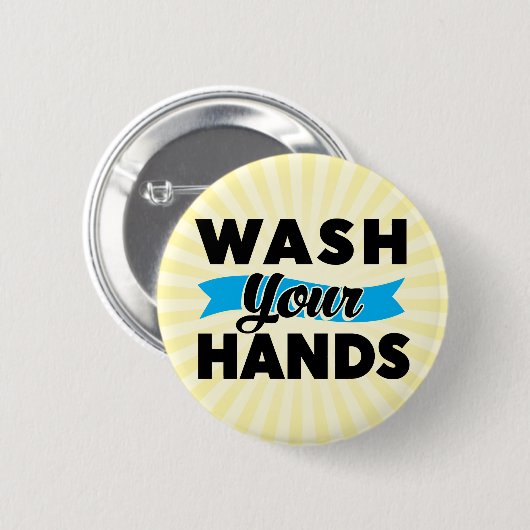 Schaltfläche Hände waschen Button (Vorne & Hinten)
