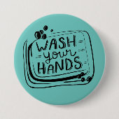 Schaltfläche Hände waschen Button (Vorderseite)