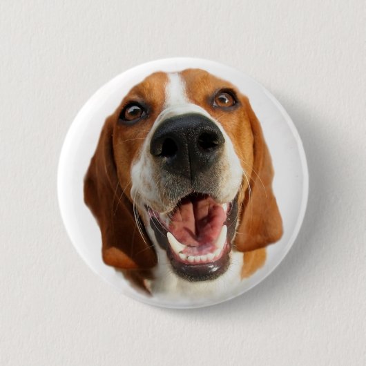 Schaltfläche "Happy Beagle Pinback" Button (Vorderseite)