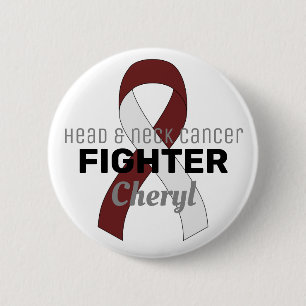Schaltfläche "Head and Neck Cancer Ribbon White" Button