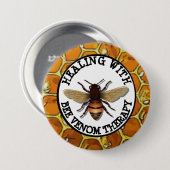 Schaltfläche "Heilung mit Bienenvenom-Therapie" Button (Vorne & Hinten)