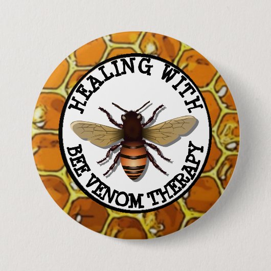 Schaltfläche "Heilung mit Bienenvenom-Therapie" Button (Vorderseite)