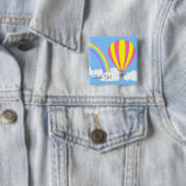 Schaltfläche "Heißluftballon" - Blauer Hintergrund Button (Beispiel)