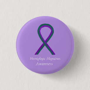 Schaltfläche "Hemiplegile Migräne Awareness Ribb Button