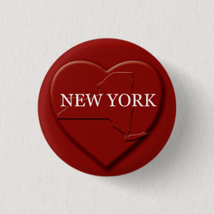 Schaltfläche "Herz-Karte-Design" in New York Button