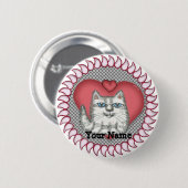 Schaltfläche Herzkatzenkatze Button (Vorne & Hinten)