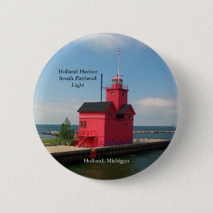 Schaltfläche Holland Harbour South Pierhead Light  Button