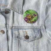 Schaltfläche Honigbiene und violette Blumen Button (Beispiel)