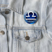 Schaltfläche "Horoskop-Zeichen-Libra-Saphir-Hinter Button (Beispiel)