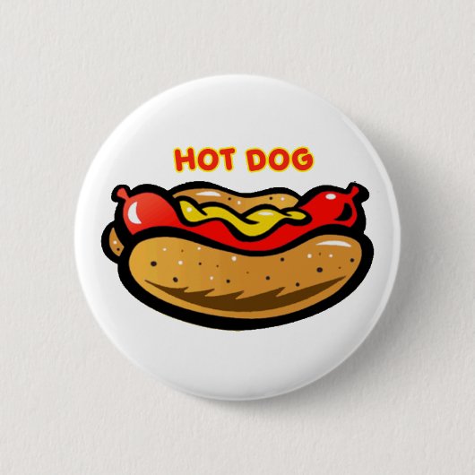 Schaltfläche "Hot Dog Custom White" Button (Vorderseite)