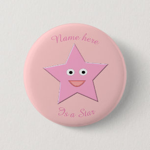 Schaltfläche "hübsch rosa Sternchen" Button